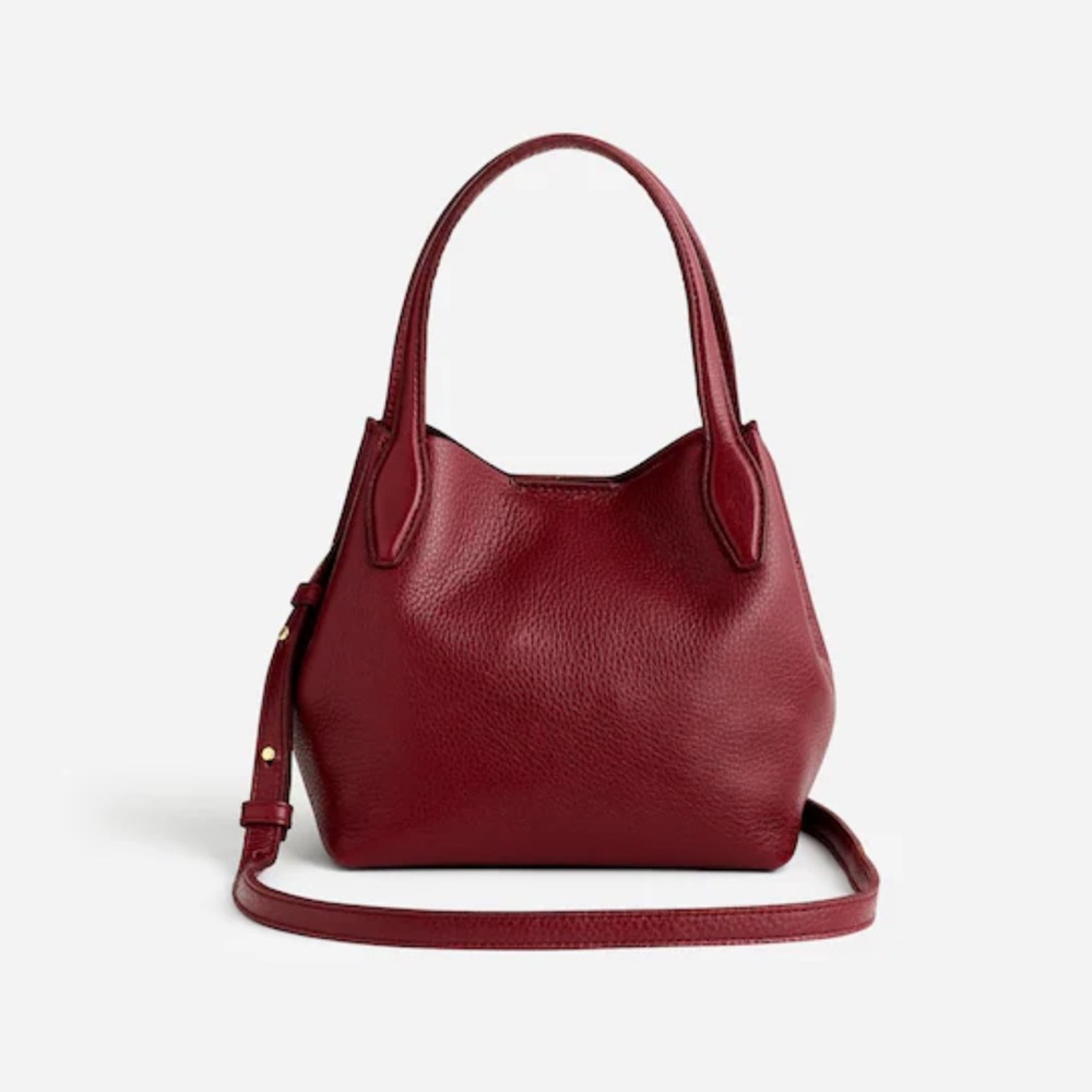 Madewell Mini Shopper Tote in soft grain pebbled leather